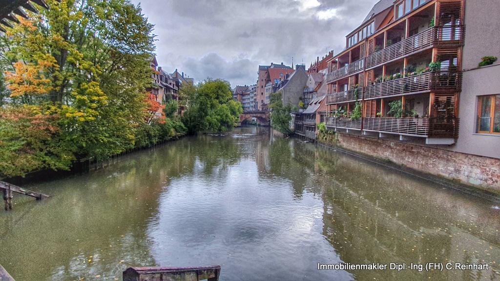 Nürnberg Altsadt Blick auf die Pegnitz